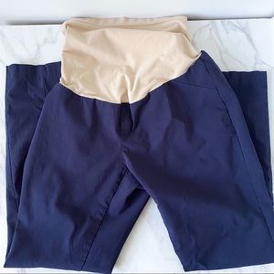 Motherhood Maternity Secret Fit Belly Blue Pregnancy Cropped Pants Size XL